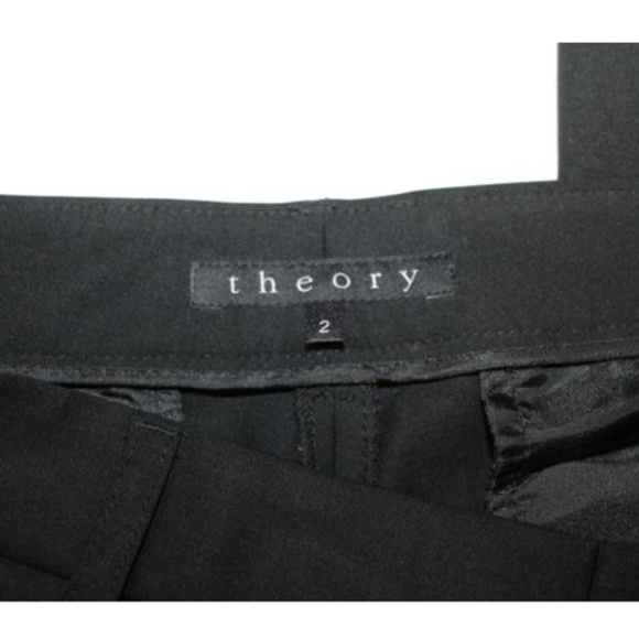 Theory Black Wool Relaxed Straight Dress Pants - Picture 6 of 6